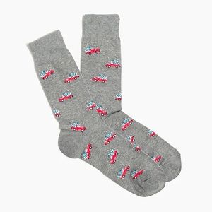 NWT J.Crew Men’s Trouser Socks Christmas Holiday Tree Truck Critter Theme